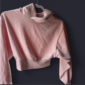 Blush Pink Women's Cropped Hoodie